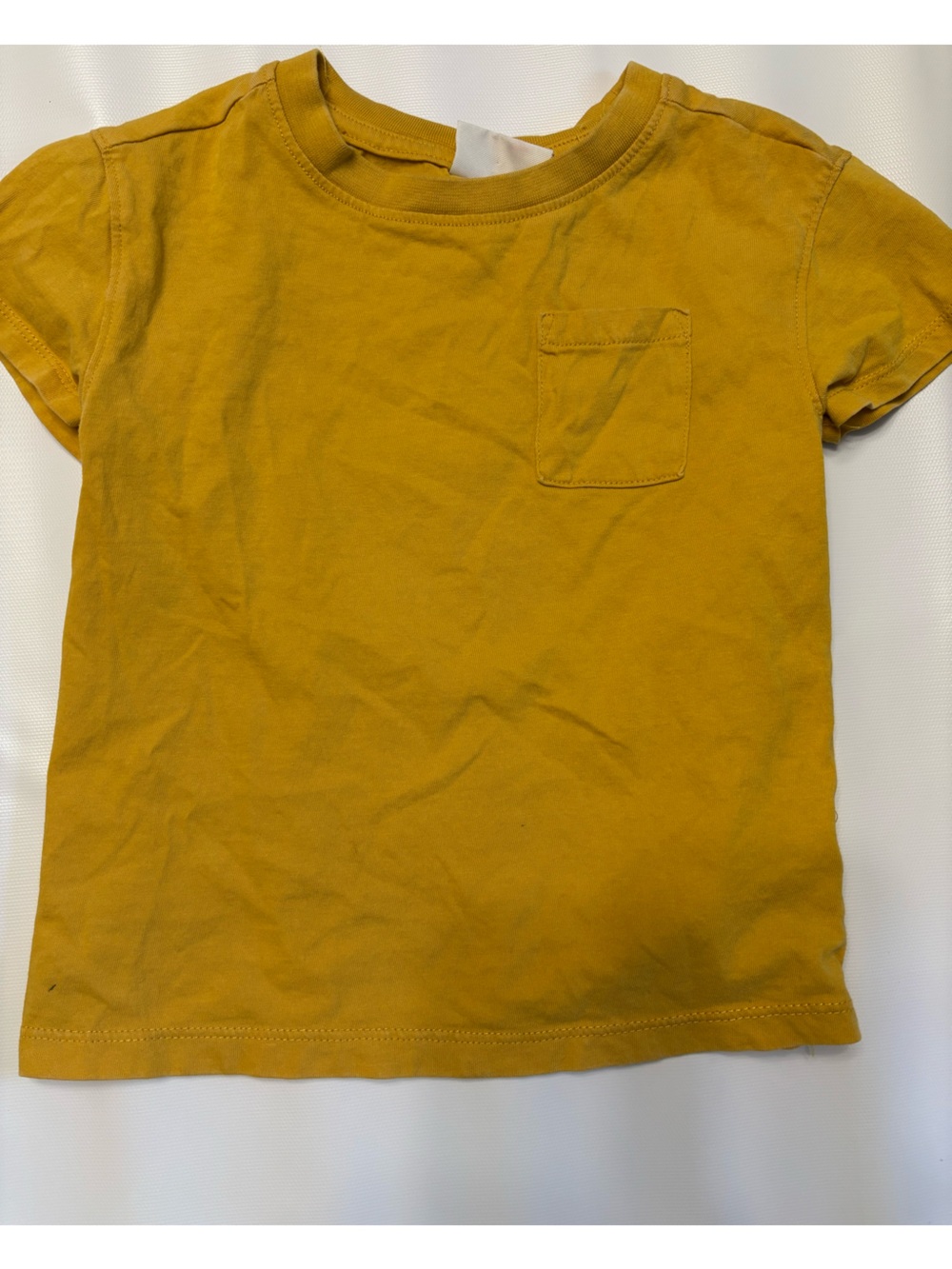 Cat & Jack Mustard Yellow Short-Sleeve Pocket Tee